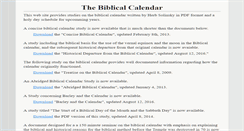 Desktop Screenshot of biblicalcalendar.org