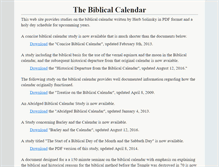 Tablet Screenshot of biblicalcalendar.org